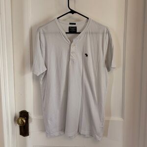 Abercrombie & Fitch White Casual Button Down Shirt